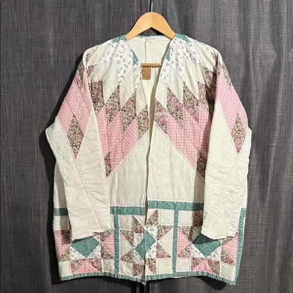 Handmade quilt coat vintage quilt upcycle medium-large